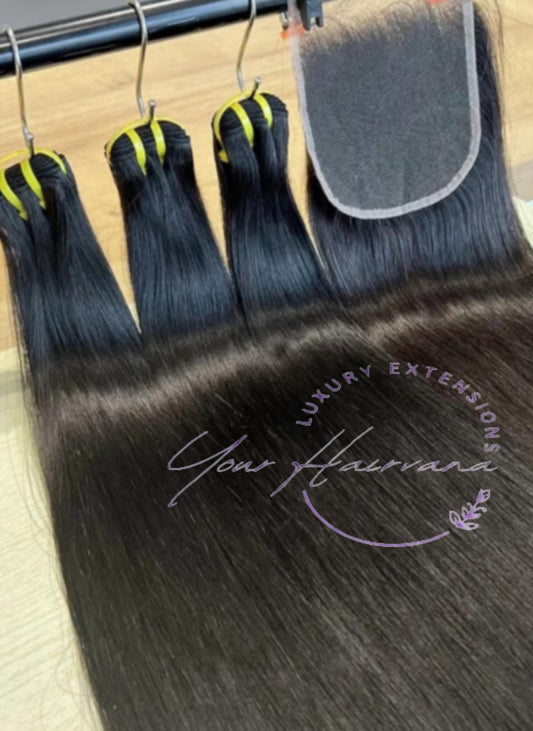 3 Raw Vietnamese Bundles+ Closure